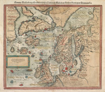 A Map of Iceland circa 1588 by Unknown